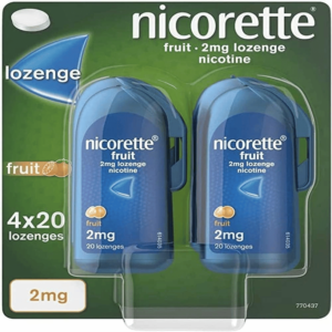 Nicorette Fruit Lozenge Nicotine 4 x 20 Lozenges, 2 mg