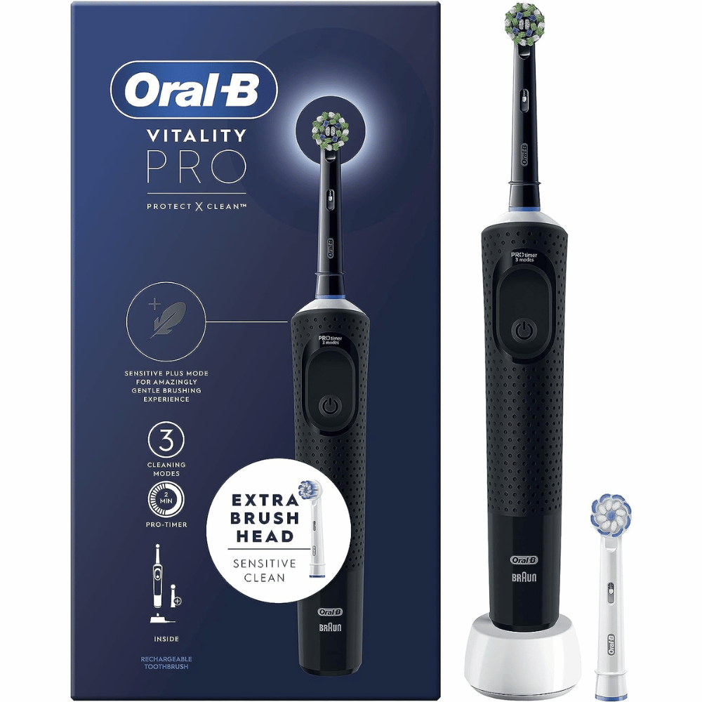 Oral-B Vitality Pro Electric Toothbrush, 1 Handle, 2 Toothbrush Heads