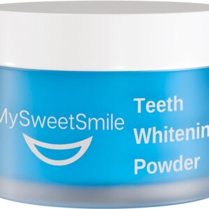 MySweetSmile Teeth Whitening Powder - Dentist-Approved & Enamel-Safe | 6 Month Supply | Tea, Coffee, Wine & Smoking Stain Remover