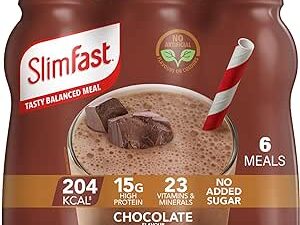 SlimFast Ready To Drink Shake, Chocolate Flavour, 6 x 325 ml Multipack