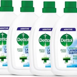 Dettol Laundry Sanitiser, Fresh Cotton Fragrance, Multipack of 4 X 1.5L, Total of 6L, Laundry Cleanser, Laundry Disinfectant, Kills 99.99 Percent of Germs, Antibacterial, Disinfecting, Laundry