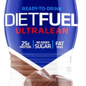 USN Diet Fuel Ultralean Pre-mixed & Ready to Drink Meal Replacement Shake Bottles: 8 x 310ml Chocolate