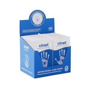 Clinell Antimicrobial Hand Wipes - Sanitising Wipes, Ideal for Travel - Dermatologically Tested
